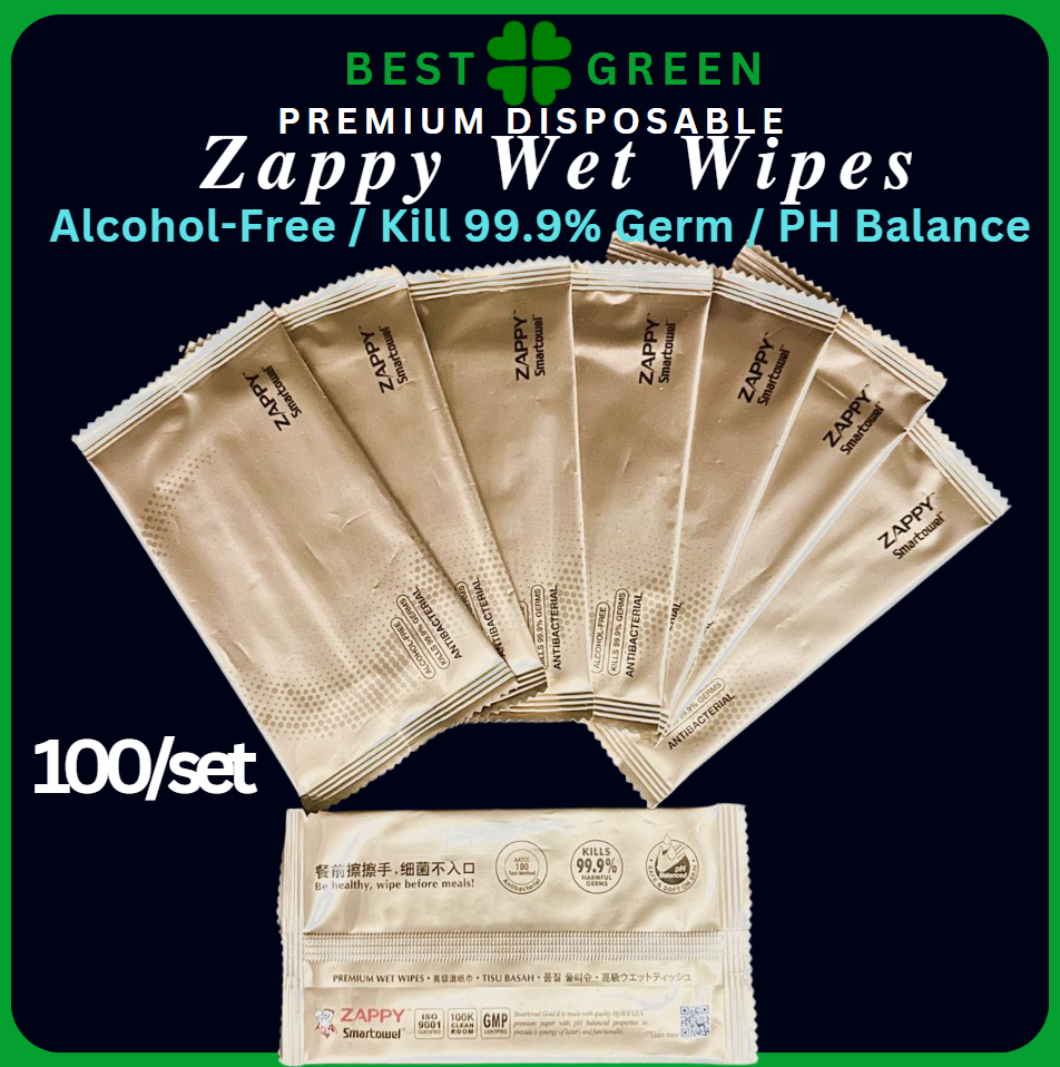 [✅SG READY STOCK] Zappy Alcohol-Free Wipes / Wet Wipes / Antibacterial / PH Balanced / Kills 99.9% Harmful Germs