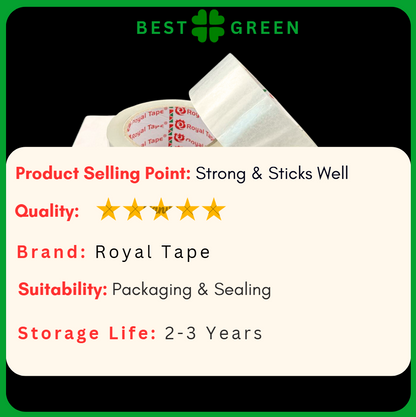 ✅SG READY STOCK | OPP Clear Tape | Royal Brand | Packing Tape|Packaging Tape | Premium Quality Tape