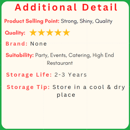 ✅SG READY STOCK - Shiny Metallic Plastic Disposable Cutlery Spoon Fork Knife Partyware [10Pcs/50Pcs]