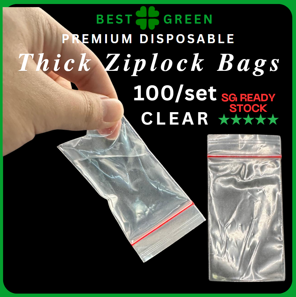 ✅SG READY STOCK [100pcs/pkt] Thick Ziplock Bags / Food Grade Zipper Bags for sauce / Sauce Bag