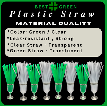 ✅SG READY STOCK [50pcs/pkt] 12oz/ 16oz / 22oz Cold Paper Cup / Lids / Green and Clear Straw
