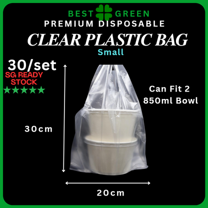 [✅SG READY STOCK] Disposable Carrier Bags / Plastic Bag With Handle