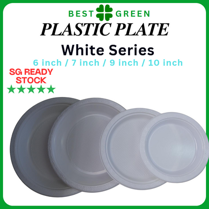 [50pcs/pack] Disposable Plastic Plate (6'' / 7'' / 9'' / 10'')  Multi Color Plastic Plate