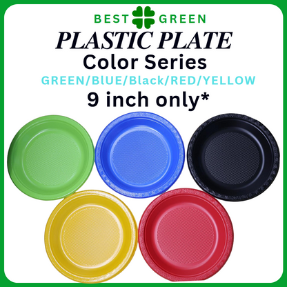 [50pcs/pack] Disposable Plastic Plate (6'' / 7'' / 9'' / 10'')  Multi Color Plastic Plate
