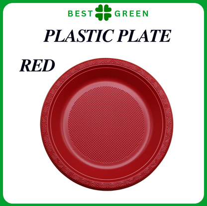 [50pcs/pack] Disposable Plastic Plate (6'' / 7'' / 9'' / 10'')  Multi Color Plastic Plate