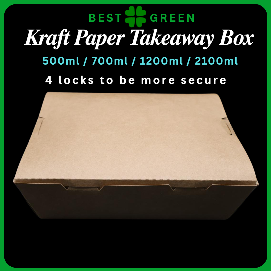 500ml/700ml/1200ml/2100ml kraft Paper takeaway box