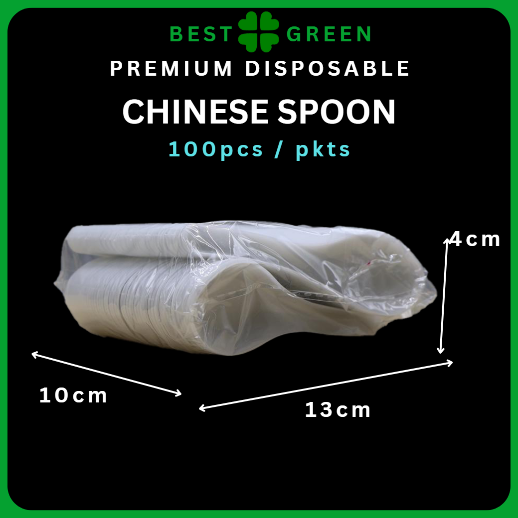 ✅SG READY STOCK - [2000pcs] Plastic Disposable spoon [Chinese/Large] soup spoon for soup / dry base food