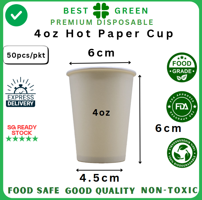 4oz Disposable Hot Paper Cup [1ctn]