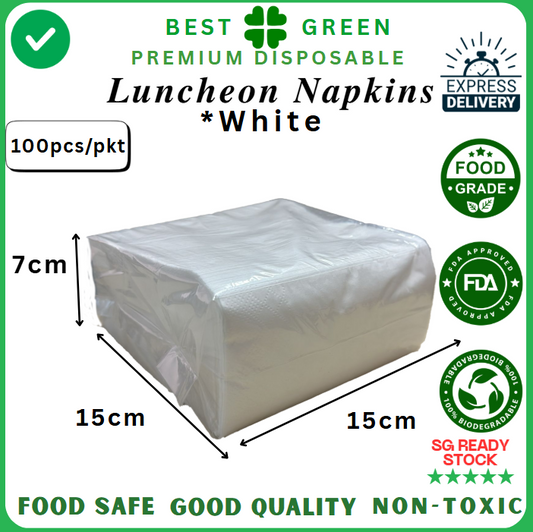 Disposable Luncheon Napkins [White] | 1 Ctn