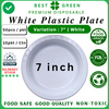 Disposable Plastic Plate [7 Inch] | White | 1 Ctn