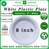 Disposable Plastic Plate [9 Inch] | White | 1 Ctn