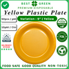 Disposable Plastic Plate [9 Inch] | Yellow | 1 Ctn