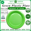 Disposable Plastic Plate [9 Inch] | Green | 1 Ctn