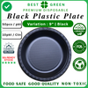 Disposable Plastic Plate [9 Inch] | Black | 1 Ctn