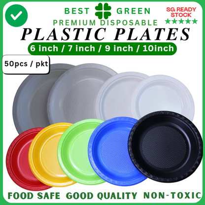 Disposable Plastic Plate [10 Inch] | White | 1 Ctn