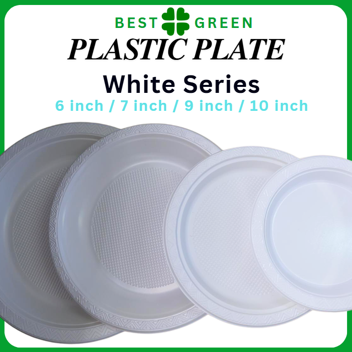 Disposable Plastic Plate [9 Inch] | Green | 1 Ctn