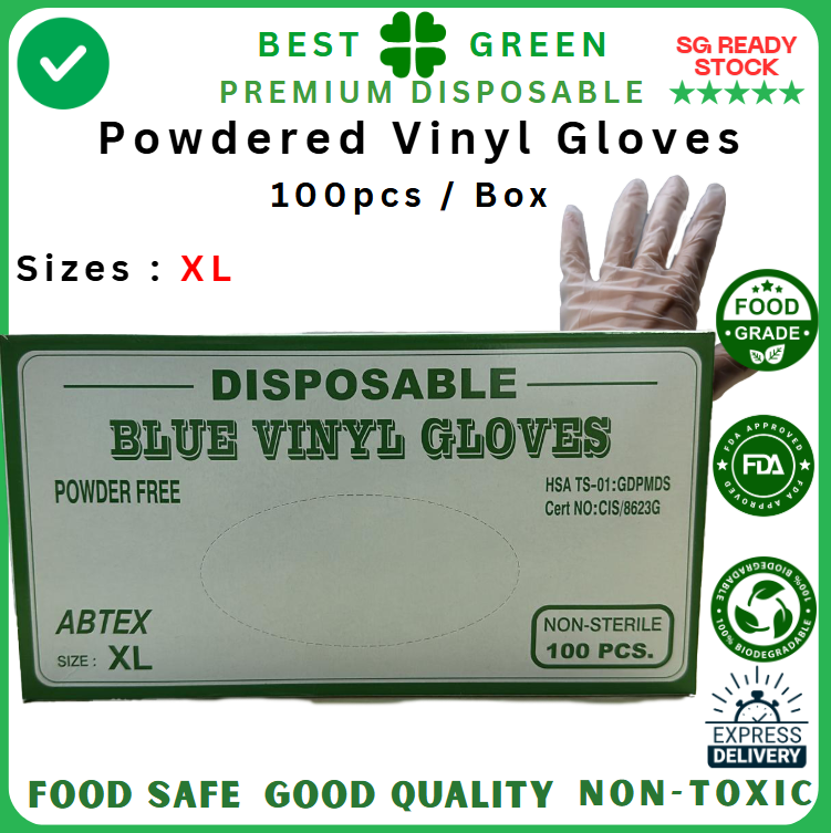 Disposable Clear Vinyl Glove [Extra Large] | Powdered | 1 Ctn