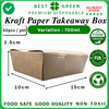 Disposable Kraft Paper Takeaway Box [700ml] | 1 Ctn