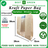 Disposable Kraft Paper Bag With Window | Large | 1 Ctn