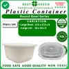 Disposable Round Plastic Container with Lid [Large] | 1 Ctn