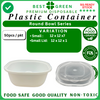 Disposable Round Plastic Container with Lid [Small] | 1 Ctn