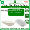 Disposable Oval Plastic Container with Lid [Medium] | 1 Ctn [Bowl & Lid Each]