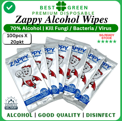 Zappy IPA Alcohol Wipes | [1 Ctn]