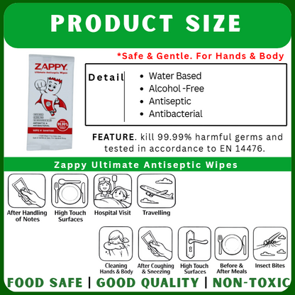 Zappy Ultimate Antiseptic Wipes | [1 Ctn]