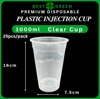 Plastic Injection Cups PP [1000ml] | 1 Ctm
