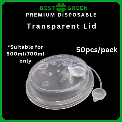 Plastic Injection Cups PP Transparent Lid* [500ml & 700ml] | 1 Ctn
