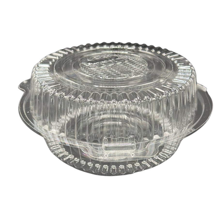 ✅SG READY STOCK [50pcs/pkt] Round Clamshell Cake Container /TP - 1L / Round Cake Container with Lid