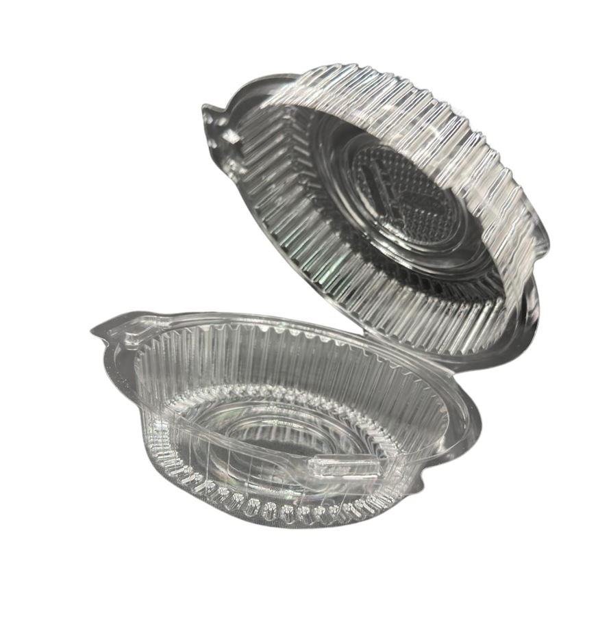✅SG READY STOCK [50pcs/pkt] Round Clamshell Cake Container /TP - 1L / Round Cake Container with Lid