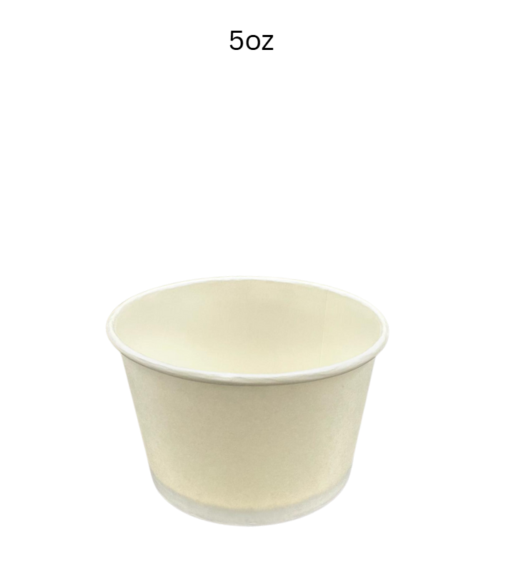 ✅SG READY STOCK | [50pcs/pkt] 4oz/5oz Paper Ice Cream Cup With Lids