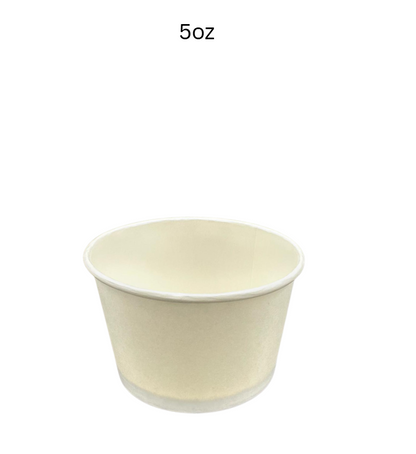 ✅SG READY STOCK | [50pcs/pkt] 4oz/5oz Paper Ice Cream Cup With Lids