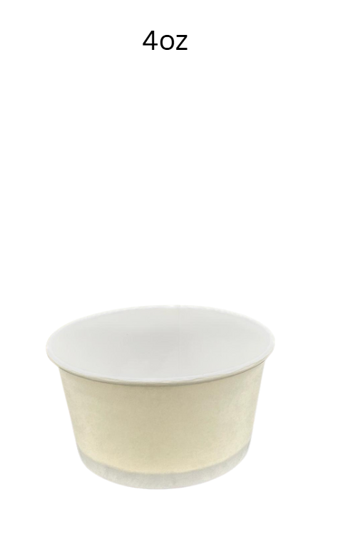 ✅SG READY STOCK | [50pcs/pkt] 4oz/5oz Paper Ice Cream Cup With Lids