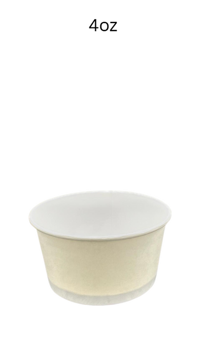 ✅SG READY STOCK | [50pcs/pkt] 4oz/5oz Paper Ice Cream Cup With Lids