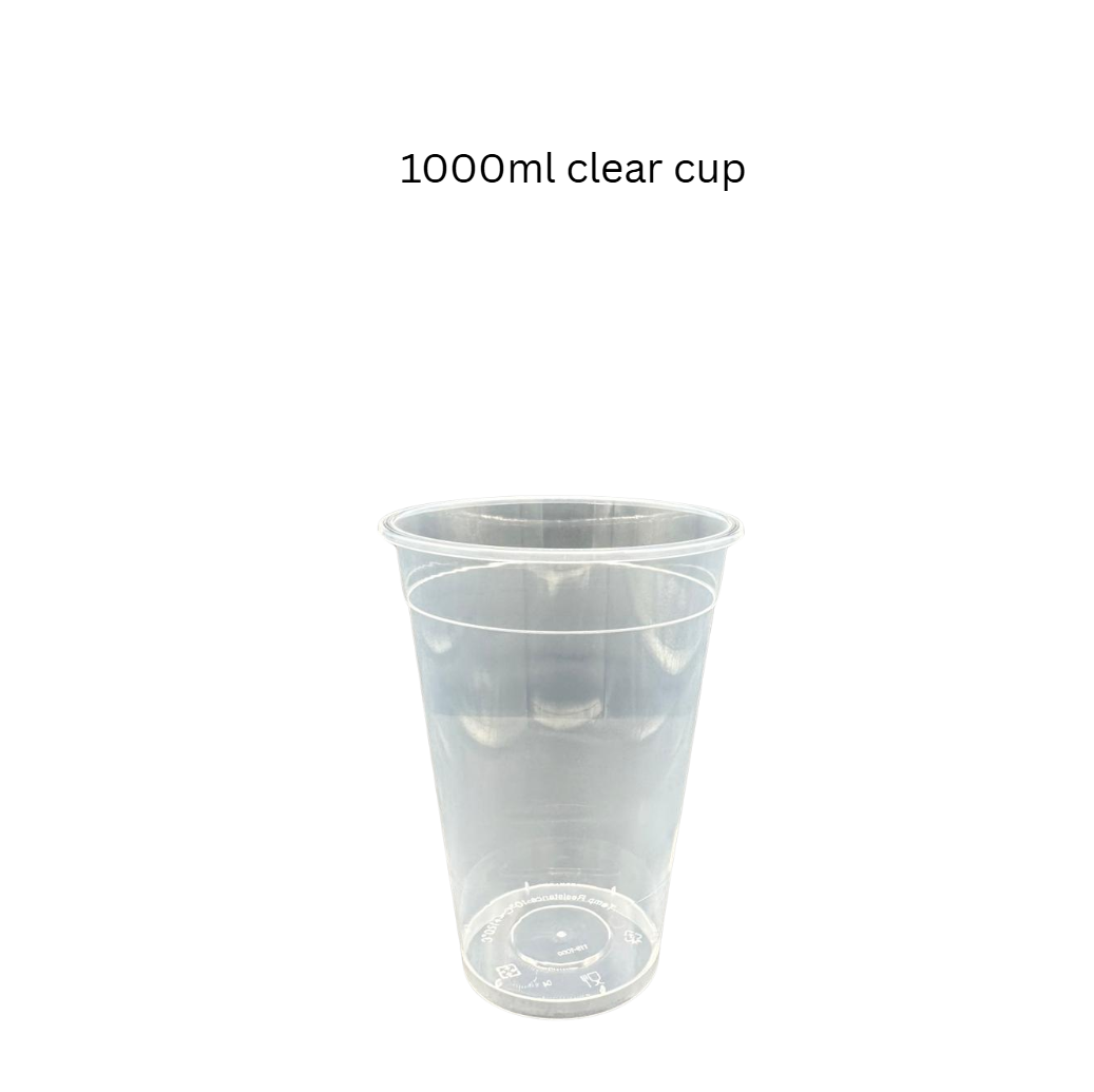 ✅SG READY STOCK [500ml/700ml/1000ml] Plastic Disposable PP Injection Cups Clear / White With Lids & Stopper
