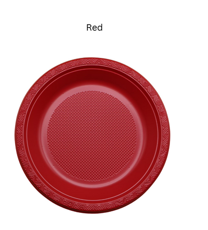 [50pcs/pack] Disposable Plastic Plate (6'' / 7'' / 9'' / 10'')  Multi Color Plastic Plate