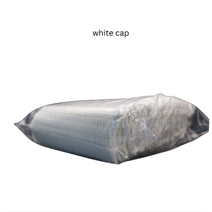 [100pcs / pck] Disposable Non-Woven Bouffant Cap | (Blue/white) | Unisex Hair Cap | Hair Cover