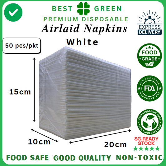 Disposable Airlaid Napkins [White] | 1 Ctn