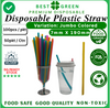 Disposable Plastic Straw Small [Jumbo] | [Multi-Color] | [7mm X 190mm] | 1 Ctn