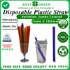 Disposable Plastic Straw [Jumbo] | [Multi-Color] | [7mm X 190mm] | 1 Ctn