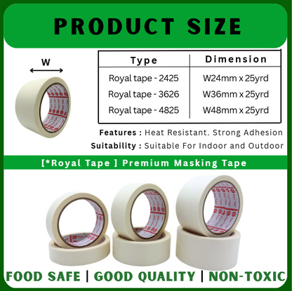 [48mm x 22m] Royal Masking Tape | [1 Ctn]